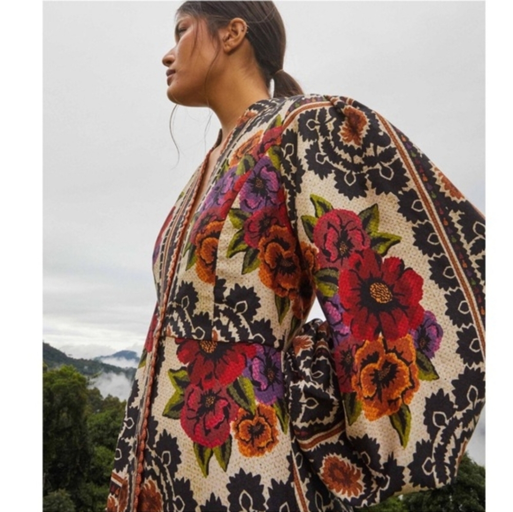 FARM Rio Multicolor Floral Long Sleeve Dress - Picture 6 of 7